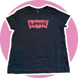 Levi's // Black Tee with Red Graphic